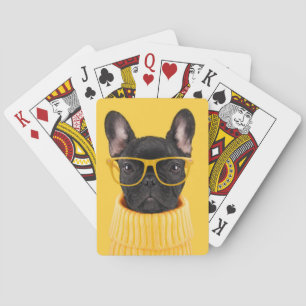 Cutest Baby Animals French Bulldog Sunglasses Poker Cards