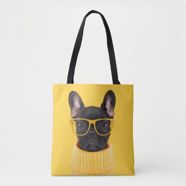 Cutest Baby Animals | French Bulldog Sunglasses Tote Bag (Front)