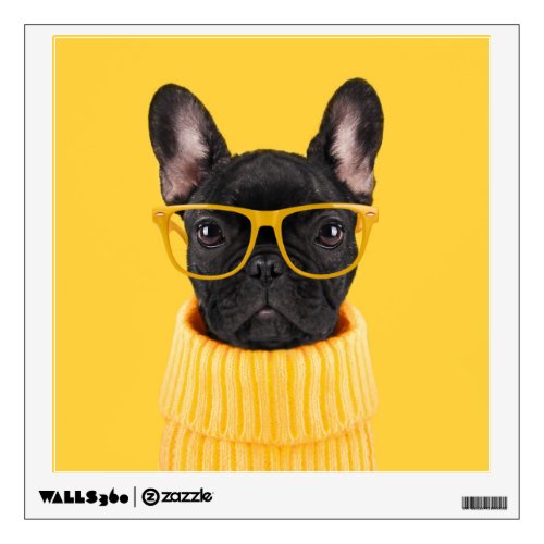 Cutest Baby Animals  French Bulldog Sunglasses Wall Decal