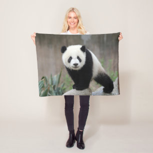 Cutest Baby Animals Giant Panda Baby Fleece Blanket