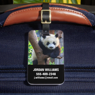 Cutest Baby Animals Giant Panda Cub Luggage Tag