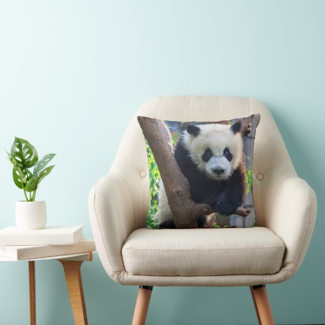 Cutest Baby Animals | Giant Panda Cub Throw Pillow (Chair)