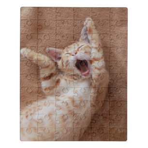 Cutest Baby Animals Ginger Kitten Yawning Jigsaw Puzzle