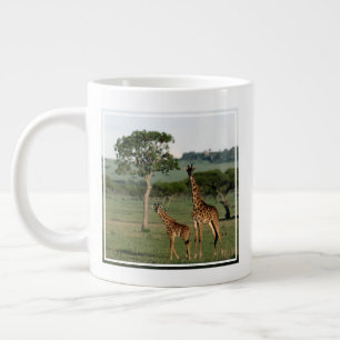 Cutest Baby Animals Giraffe Calf & Mama Giant Coffee Mug
