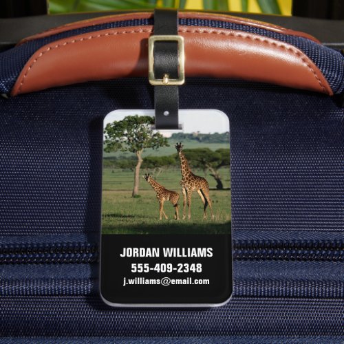 Cutest Baby Animals  Giraffe Calf  Mama Luggage Tag
