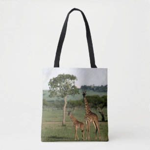 Cutest Baby Animals Giraffe Calf & Mama Tote Bag