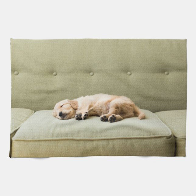 Cutest Baby Animals | Golden Retriever Puppy 2 Kitchen Towel (Horizontal)
