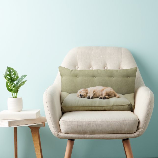 Cutest Baby Animals | Golden Retriever Puppy 2 Lumbar Pillow (Chair)