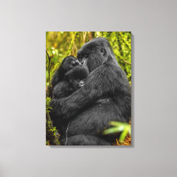 Cutest Baby Animals | Gorilla &amp; Baby Canvas Print