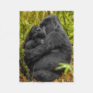 Cutest Baby Animals   Gorilla & Baby Fleece Blanket