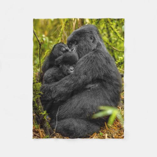 Cutest Baby Animals  Gorilla  Baby Fleece Blanket