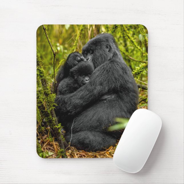 Cutest Baby Animals | Gorilla & Baby Mouse Pad (With Mouse)