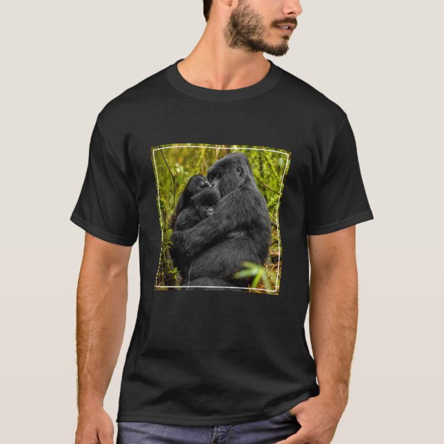 Cutest Baby Animals | Gorilla & Baby T-Shirt (Front)