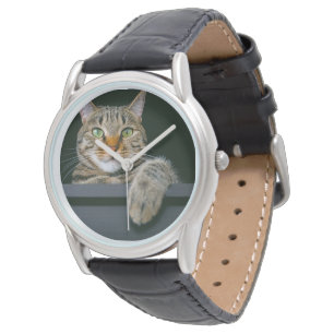 Cutest Baby Animals Gray Tabby Cat Face Watch