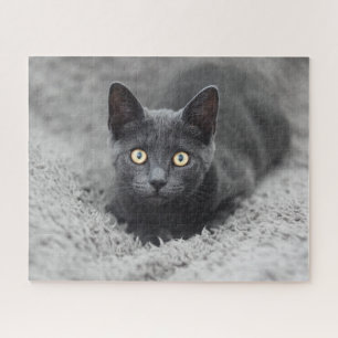 Cutest Baby Animals Grey Cat Jigsaw Puzzle