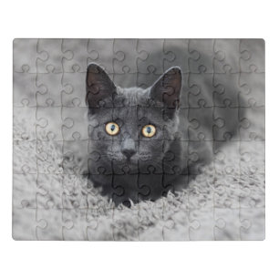Cutest Baby Animals   Grey Cat Jigsaw Puzzle