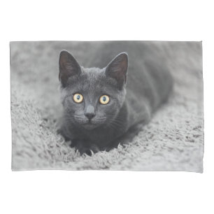 Cutest Baby Animals Grey Cat Pillow Case