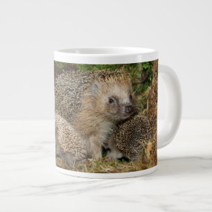 Cutest Baby Animals Hedgehog Family Giant Coffee Mug