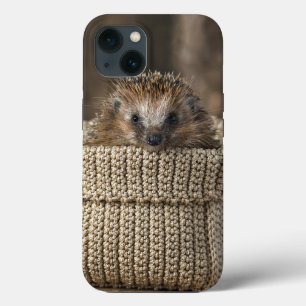 Cutest Baby Animals Hedgehog in a Basket iPhone 13 Case