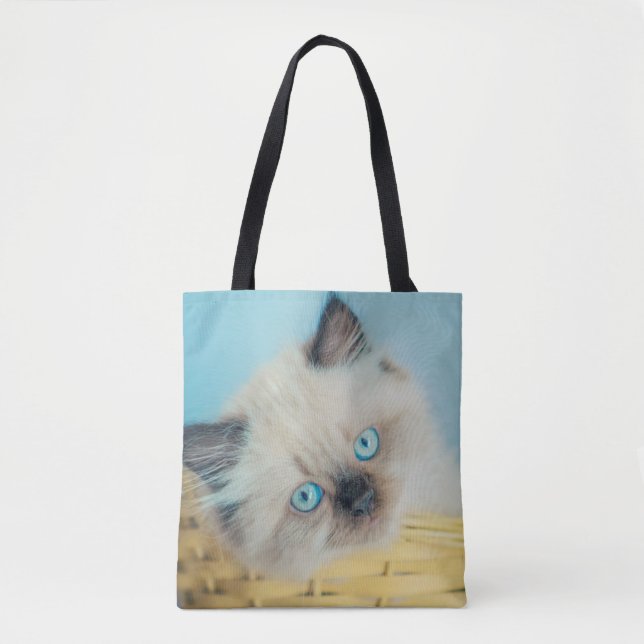 Cutest Baby Animals | Himalayan Seal Point Cat Tote Bag (Front)