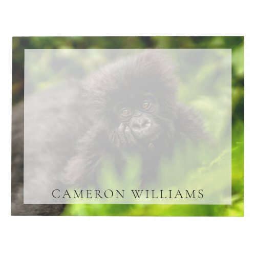 Cutest Baby Animals  Infant Mountain Gorilla Notepad