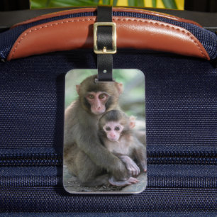Cutest Baby Animals Japanese Monkeys Luggage Tag