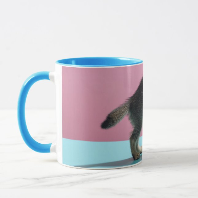 Cutest Baby Animals | Kitten Looking at Fish Bowl Mug (Left)