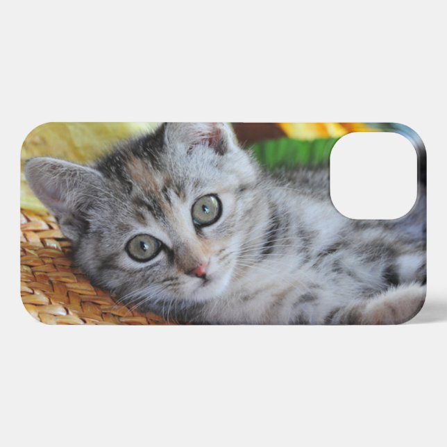 Cutest Baby Animals | Kitten Lounging iPhone Case (Back Horizontal)