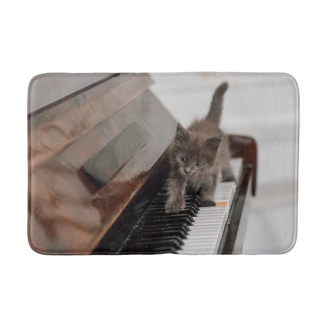 Cutest Baby Animals | Kitten on Piano Bath Mat (Front)