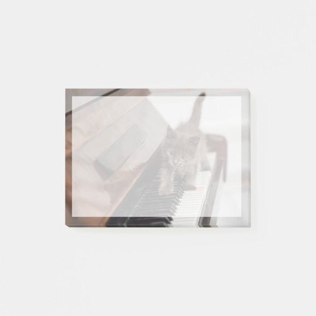 Cutest Baby Animals | Kitten on Piano Post-it Notes (Front)