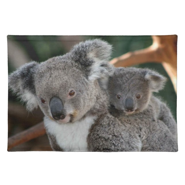 Cutest Baby Animals | Koala and Joey Cloth Placemat (Front)