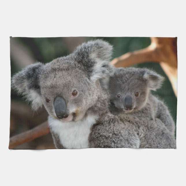 Cutest Baby Animals | Koala and Joey Kitchen Towel (Horizontal)