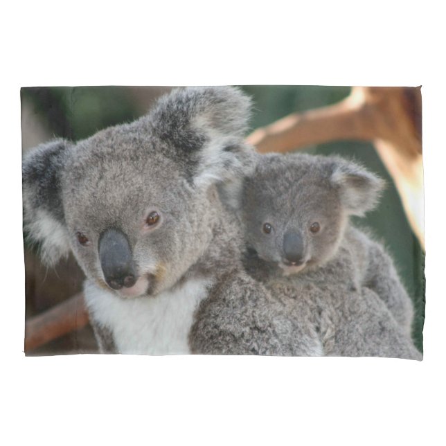 Cutest Baby Animals | Koala and Joey Pillow Case (Front)