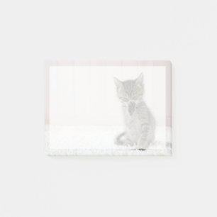 Cutest Baby Animals Licking Tabby Kitten Post-it Notes