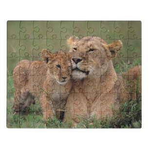 Cutest Baby Animals   Lion Cub & Mother Jigsaw Puzzle