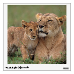 Cutest Baby Animals Lion Cub & Mother Wall Decal
