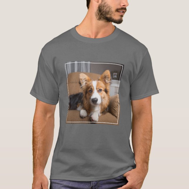 Cutest Baby Animals | Long Hair Corgi Puppy T-Shirt (Front)