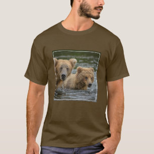 Cutest Baby Animals   Mama Bear & Her Cubs T-Shirt