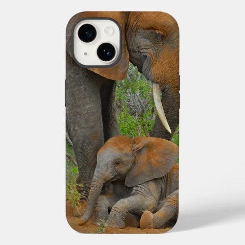 Cutest Baby Animals  Mama Elephant  Baby Case_Mate iPhone 14 Case