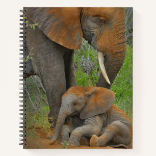Cutest Baby Animals   Mama Elephant & Baby Notebook