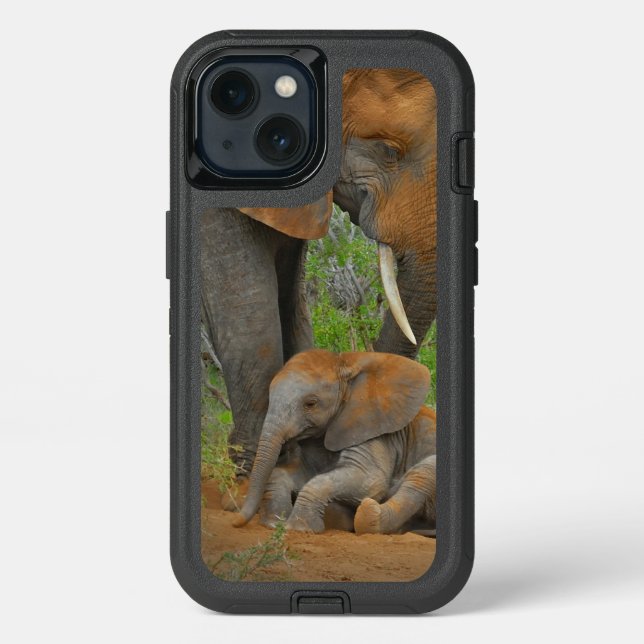 Cutest Baby Animals | Mama Elephant & Baby Otterbox iPhone Case (Back)