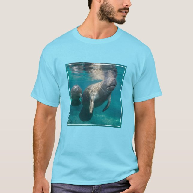 Cutest Baby Animals | Manatee & Baby T-Shirt (Front)