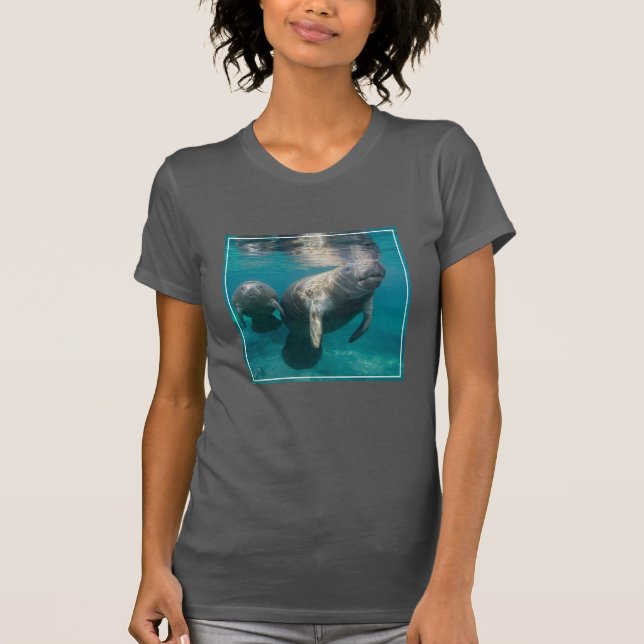 Cutest Baby Animals | Manatee & Baby T-Shirt (Front)