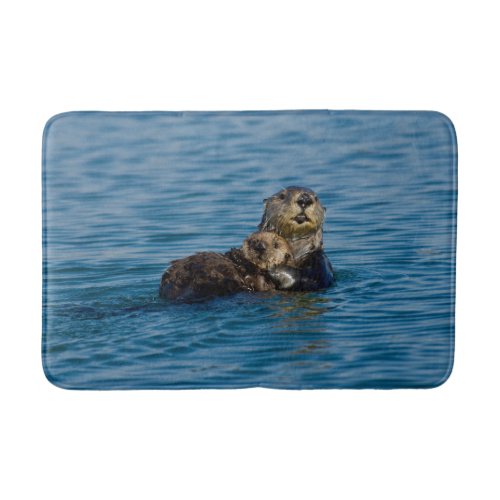 Cutest Baby Animals  Mother  Baby Sea Otter Bath Mat