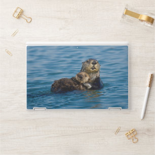 Cutest Baby Animals Mother & Baby Sea Otter HP Laptop Skin