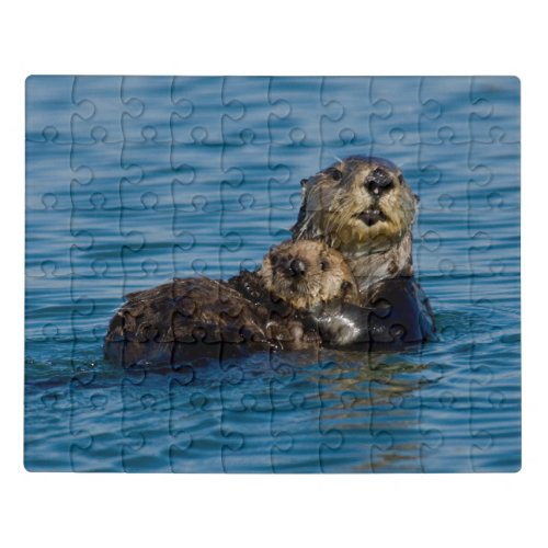 Cutest Baby Animals  Mother  Baby Sea Otter Jigsaw Puzzle