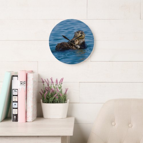 Cutest Baby Animals  Mother  Baby Sea Otter Large Clock
