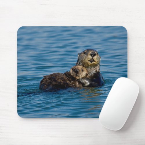 Cutest Baby Animals  Mother  Baby Sea Otter Mouse Pad