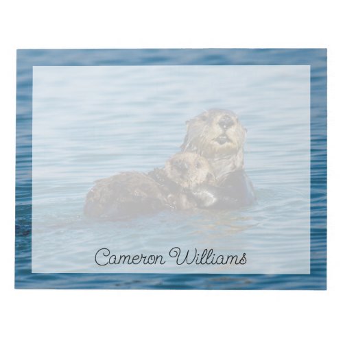 Cutest Baby Animals  Mother  Baby Sea Otter Notepad