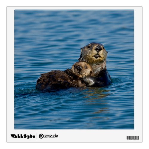 Cutest Baby Animals  Mother  Baby Sea Otter Wall Decal